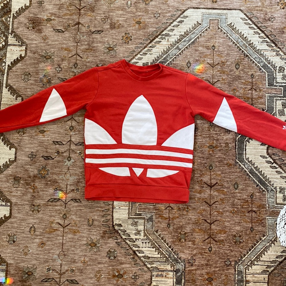 Adidas Red Classic Pullover Sweatshirt